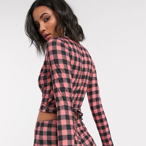 Long sleeve wrap crop top - Picture 3 of 4